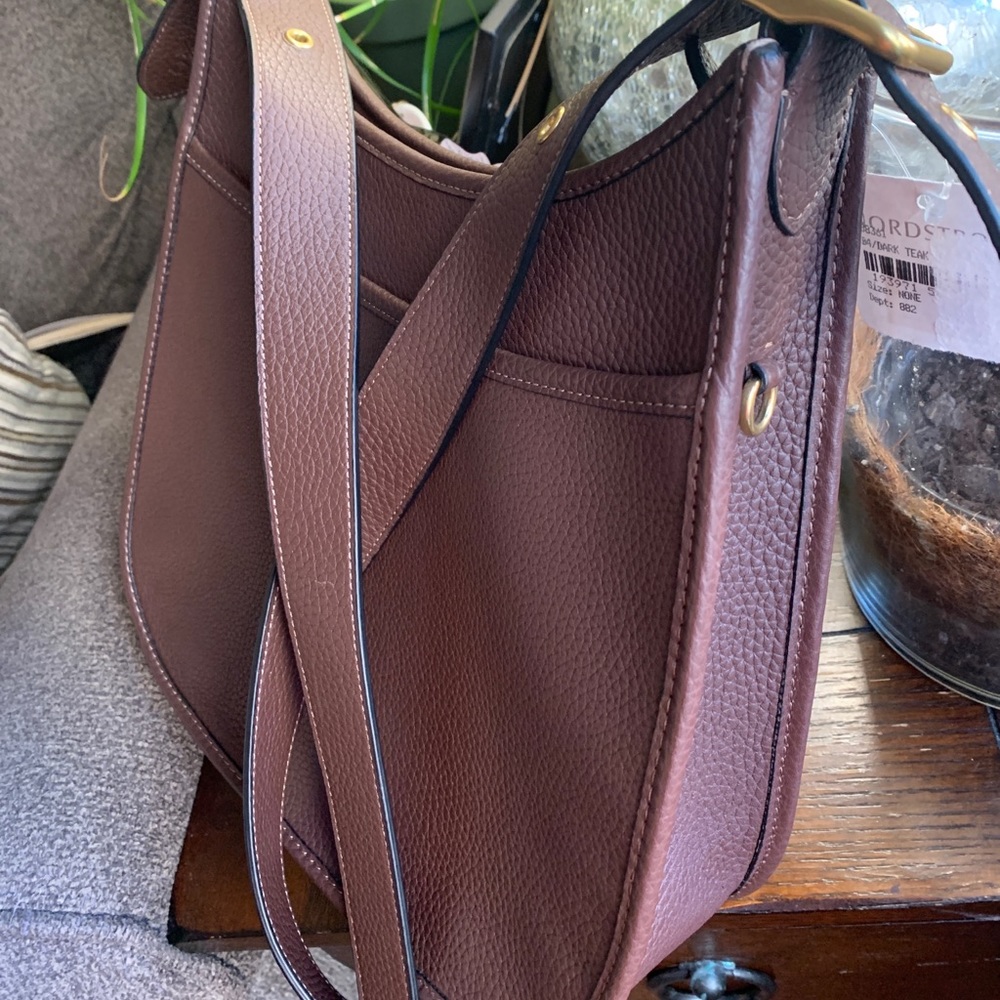 🔥SOLD🔥COACH pebbled leather saddle zip top Crosby - Picture 3 of 16